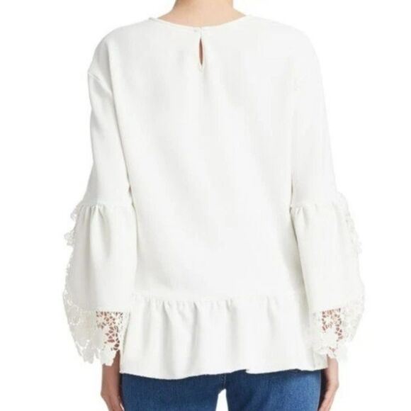 See By Chloe Top With Wide Lace Sleeves Size 36 - Picture 15 of 15